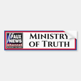 Adesivo Para Carro Faux News "Ministério da Verdade"