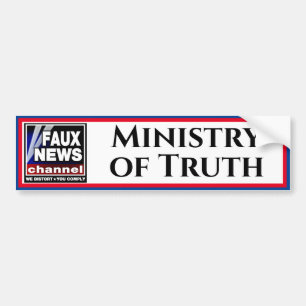 Adesivo Para Carro Faux News "Ministério da Verdade"