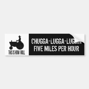 Adesivo Para Carro Fazendeiro engraçado Chugga Luggin do trator lent