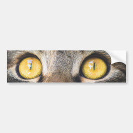 Adesivo Para Carro Fechamento de Gato com Olhos Amarelos