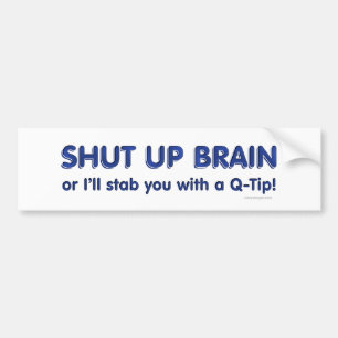 Adesivo Para Carro Feche acima o cérebro Bumpersticker