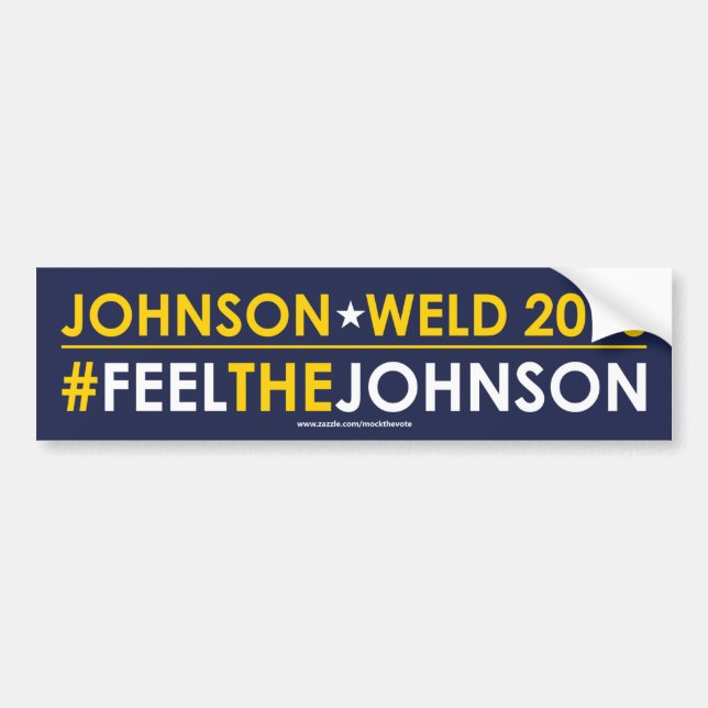Adesivo Para Carro #FEELTHEJOHNSON do autocolante no vidro traseiro (Frente)