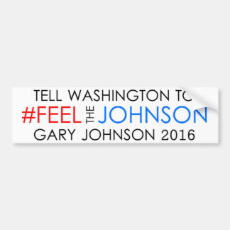 Adesivo Para Carro #feelthejohnson Gary Johnson 2016