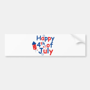 Adesivo Para Carro Feliz 4 de julho