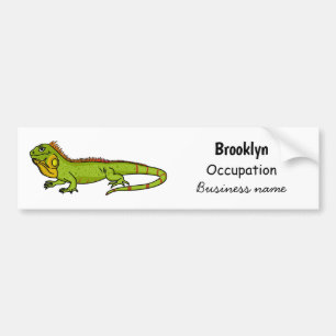 Adesivo Para Carro Feliz desenho da iguana verde