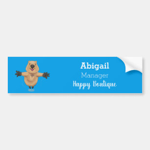 Adesivo Para Carro Feliz design de desenho de quokka