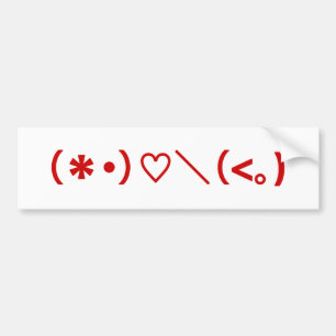 Adesivo Para Carro Feliz dia dos namorados/Emoticons japoneses