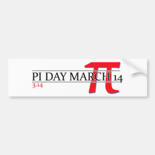 Adesivo Para Carro Feliz Dia Pi Março 14