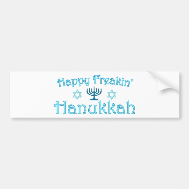 Adesivo Para Carro feliz hanukkah (Frente)