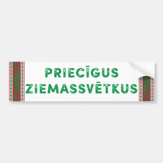 Adesivo Para Carro Feliz Natal Priecīgus Ziemassvētkus
