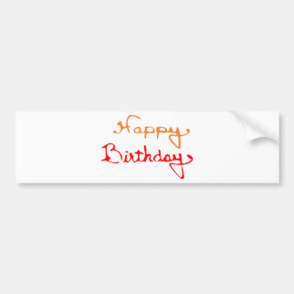 Adesivo Para Carro Feliz Texto de Aniversário