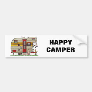 Adesivo Para Carro Feliz Trailer de Camper