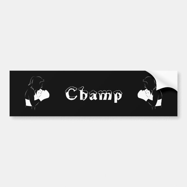 Adesivo Para Carro Female Boxer - Champ (Frente)