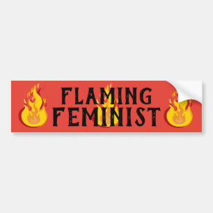 Adesivo Para Carro Feminismo em chamas RBG Chama 20