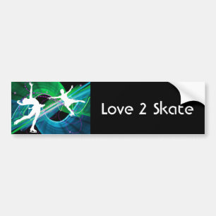 Adesivo Para Carro Figura Bedazzled patinagem no gelo dos patinadores