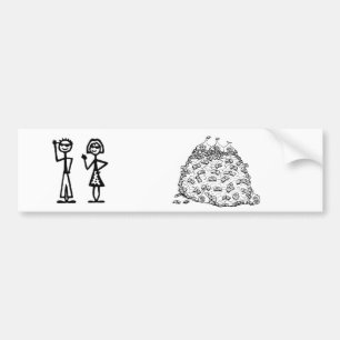 Adesivo Para Carro Figura família da vara (nenhum miúdo)