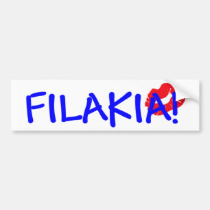 ADESIVO PARA CARRO FILAKIA! GREGO PARA 'BEIJOS