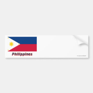 Adesivo Para Carro Filipinas embandeiram com nome