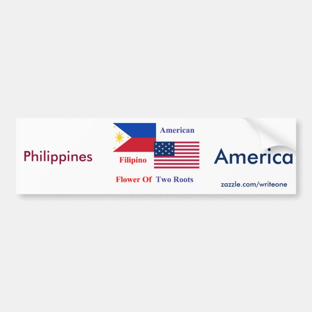 Adesivo Para Carro Filipino-americano (Frente)