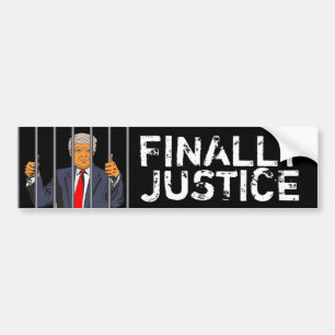 Adesivo Para Carro Finalmente justiça anti Donald Trump na cadeia