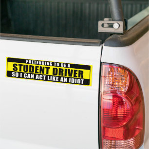 Adesivo Para Carro Fingindo ser um MOTORISTA DE ESTUDANTES