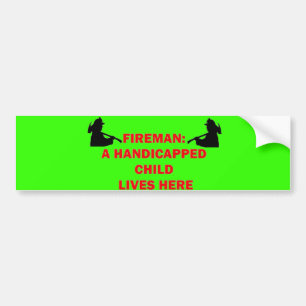 Adesivo Para Carro Fireman Save Handicapped Child