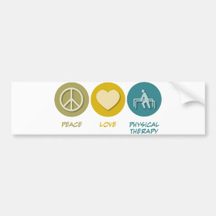Adesivo Para Carro Fisioterapia do amor da paz