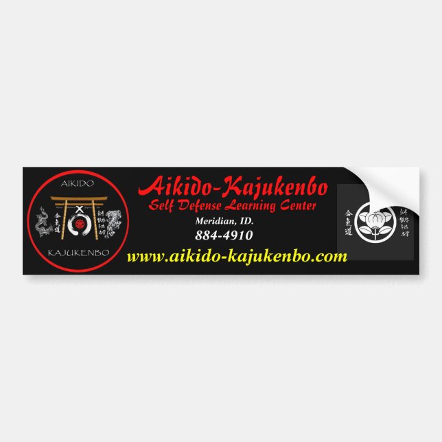 Adesivo Para Carro fix_1200, beebop, aikido-Kajukenbo, auto Defens… (Frente)