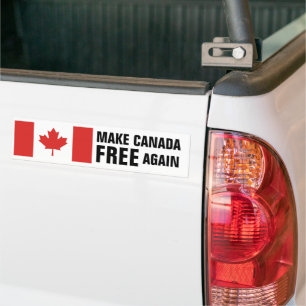 Adesivo Para Carro Flag Canadense Make Canada FREE novamente