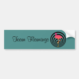 Adesivo Para Carro Flamingo bonito nos círculos