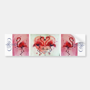 Adesivo Para Carro Flamingo, Heart/- autocolantes de automóvel (like