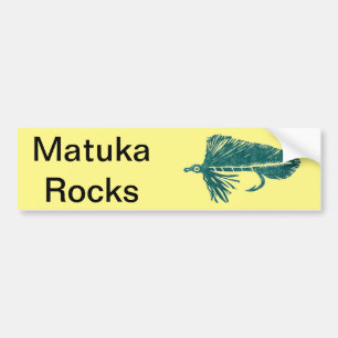 Adesivo Para Carro Flâmula verde de Matuka, pesca com mosca, mosca