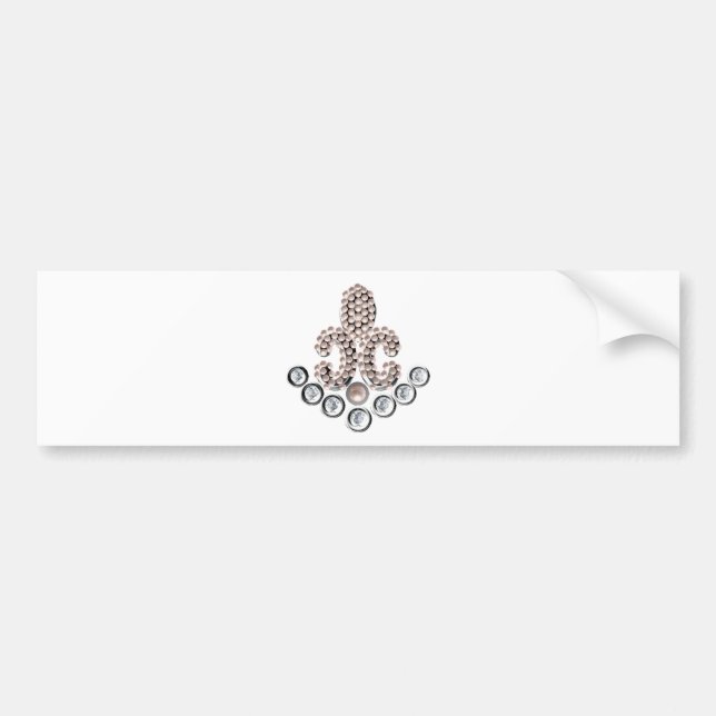 Adesivo Para Carro Fleur De Lis-jeweled (Frente)