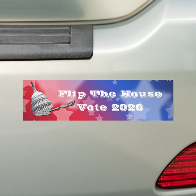 Adesivo Para Carro Flip The House Vote Blue 2026 (No carro)