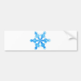 Adesivo Para Carro Floco de neve azul-inverno