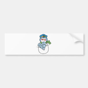 Adesivo Para Carro floco de neve como boneco de neve