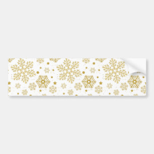 Adesivo Para Carro Flocos de neve ouro