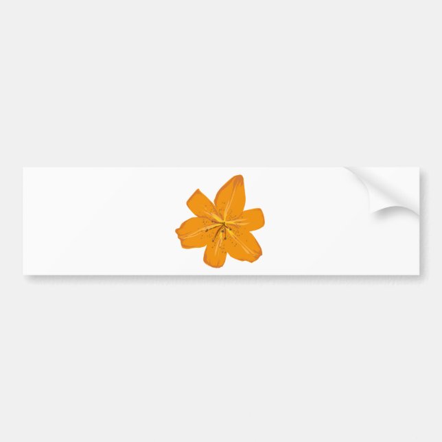 Adesivo Para Carro Flor alaranjada bonito (Frente)
