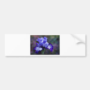 Adesivo Para Carro Flor alta roxa e azul da íris farpada