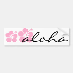 Adesivo Para Carro flor cor-de-rosa S do hibiscus aloha