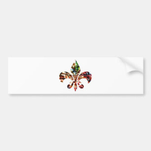 Adesivo Para Carro flor de lis: Design vermelho surpreendente da
