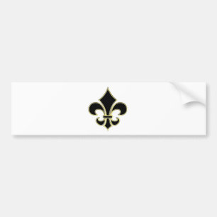 Adesivo Para Carro Flor de lis preta & Dourado de Geaux
