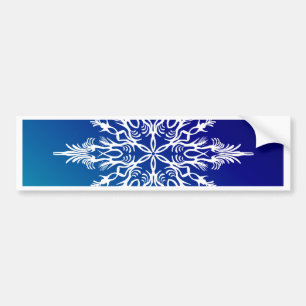 Adesivo Para Carro FLOR DE NEVE em Azul