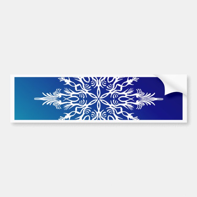 Adesivo Para Carro FLOR DE NEVE em Azul (Frente)