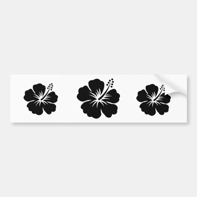 Adesivo Para Carro Flor do preto aloha (Frente)