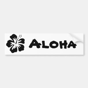 Adesivo Para Carro Flor do preto aloha