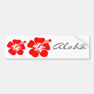 Adesivo Para Carro Flor vermelha do hibiscus