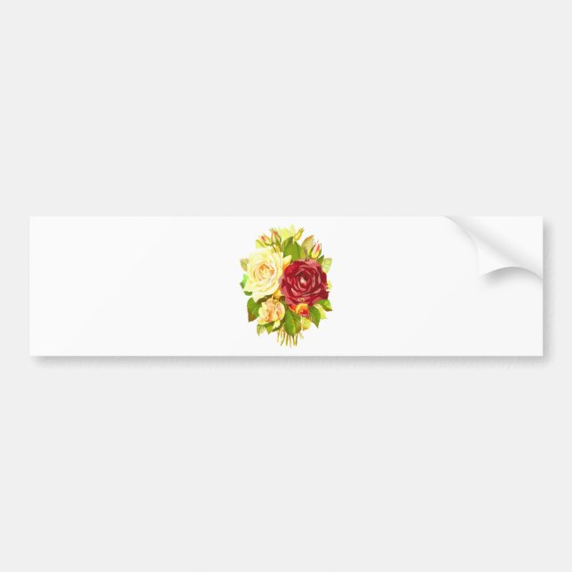 Adesivo Para Carro flora floral rosa (Frente)