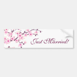 Adesivo Para Carro Floral Cerejeira Brilhante Branca Rosa Newlyweds