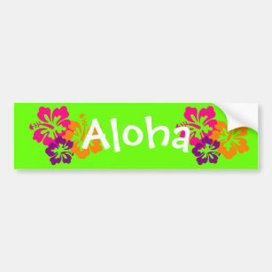 Adesivo Para Carro Flores Hawaianas Bold e Brilhantes